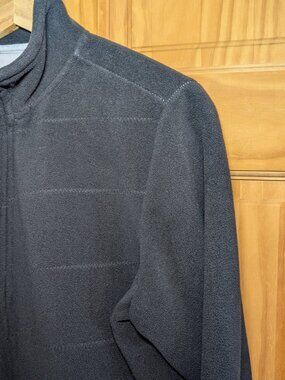 CYC Womens Fleece Jacket Petite Large Black Full Zip Lined Pockets